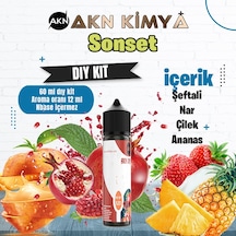Sonset Dıy Kit Şeftali Çilek Ananas Gıda Aroması %20 Oranda Aroma İçerir Hazır Değildir 60 Ml