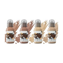 Santucci Skintone 4'lü Dövme Boyası Seti - World Famous Ink Dövme Boyası - 1oz/30ml