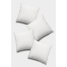 Beyaz Tek Renk 4'lü Set Çift Taraflı Kırlent Kılıfı 4krl026n11