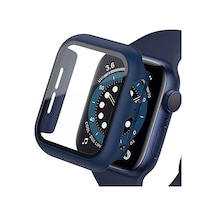 Apple Watch 49 Mm Lacivert Ekran Koruyucu Ve Kılıf Bir Arada Tam Koruma Lacivert Saat Kılıfı Çok Renkli - iOs