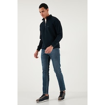 Buratti Pamuklu Regular Fit Normal Bel Boru Paça Jeans Erkek Kot Pantolon 2211C36Parma Mavi