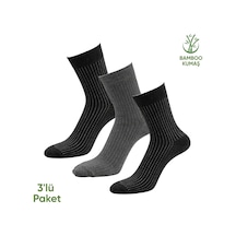 Bambu Erkek Soket Çorap - 3 Çift - Dikişsiz - Malta - 17671 - Set 1 Çok Renkli