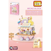 Loz Micro Block Serisi Donut Arabası 300 Parça Oyuncak Yapım Seti Fflz-8855