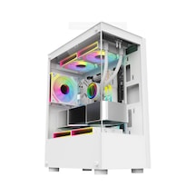Revenge Crystal 3 Fanlı Cam Panel Bilgisayar Kasası Beyaz