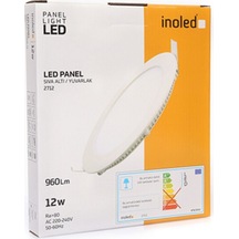 12w Yuvarlak Sıva Altı Led Panel Beyaz-6500k Diğer
