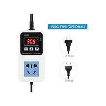 Novahub 110-220v 10a 1500w Akıllı Dijital Sıcaklık Kontrol Anahtarı, Su Geçirmez Sensörlü