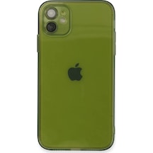 Newface Apple İphone 12 Kılıf Fly Lens Silikon - Yeşil