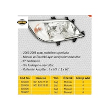 Far Sag Halojen. Motorsuz Mercedes Sprınter B901 B904 00 06 Ayfar A9018202761