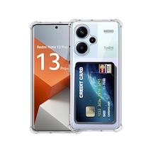 Xiaomi Redmi Note 13 Pro Plus Kılıf Kart Şeffaf Silikon - Şeffaf -