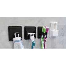 4 Lü Set Banyo Düzenleyici Organizer - Diş Fırçalık, Jilet Askısı, Havlu Kancası Ve Kulak Çubuğu Standı
