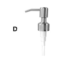 D-1pc Değiştirilebilir 304 Paslanmaz Çelik Sıvı Losyon Dispenseri Banyo Sabunu Şampuan Pompası Kafa Kavanoz Tüp Banyo Aksesuarları
