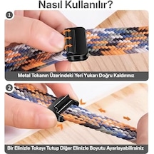 Apple Watch İle Uyumlu Metal Manyetik Tokalı Esnek Ve Konforlu Örgü Kordon Kullanımı Kolay Kayış