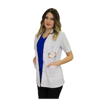 Klasik Yaka Kadın Doktor Önlüğü Hemşire Öğretmen Beyaz Önlük (508605562)