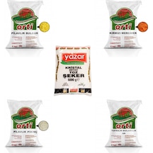 Orti Kırmızı Mercimek 5 KG + Bulgur 5 KG + Pirinç 5 KG + Un 5 KG + Yazar Toz Şeker 5 KG