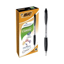 Bıc Atlantis Classic Basmalı Tükenmez Kalem 0,32 Mm, Kutuda 12 Adet Siyah ---