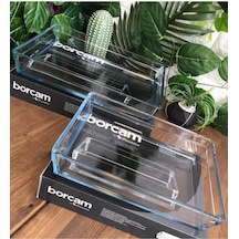 Premium Ikili Borcam Fırın Tepsisi