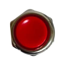 Metal Buton Yaylı 16mm Anahtar Kırmızı 10 Adet
