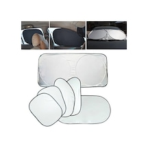 6 İn 1 Yaz Aksesuarları Kaplamalı Gümüş Araba Güneşlik Kumaş Seti