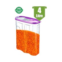 4 Litre Renkli Kapaklı Su/hava Geçirmez Kiler/erzak Saklama Kabı/plastik Kilitli Plastik Çok Renkli Diğer
