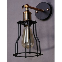 Riolight Retro Mafsallı Kafes Aplik Siyah