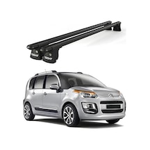 Trio-ı Citroen C3 Picasso 2009-2017 Uyumlu Siyah Kilitli Ara Atkı 120cm Port Bagaj Tavan Barı
