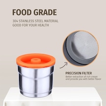 Bloomnest Paslanmaz Çelik Yeniden Doldurulabilir Kahve Kapsülü, İlly Espresso Makinesi Uyumlu