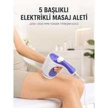 5 Başlıklı Elektrikli Aleti 2200-2500 Rpm Yüksek Titreşimli Vücut Bakım Ve Rahatlama Cihazı