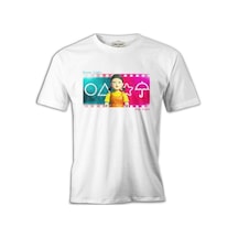 Squid Game - Red Light Green Light Beyaz Erkek Tshirt