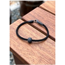 Kazzaze Gümüş Kazaziye Top Detaylı Beyaz Bileklik