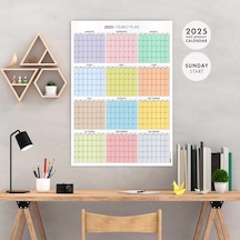 Amerikan Standardı 2026 Yıllık Planlayıcı Duvar Takvimi, Rengarenk, United States Calendar, Colourfu