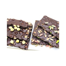 Dark Brown Fındıklı ve Antep Fıstıklı Bitter Beyoğlu Çikolatası Bitter Oranı %54 250 G