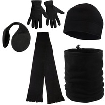Axe Sportswear Kışlık Polar Eldiven Bere Boyunluk Kulaklık Atkı 5'li Set