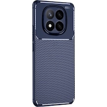 Mey İthalat Redmi Note 14 Pro Plus Kılıf Auto Focus Karbon Kapak - Lacivert