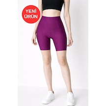 Soft&Basic Kadın Curve İnterlok Kumaş Yüksek Bel Büyük Beden Biker Kısa Şort Tayt Mor Soft&Basic Kadın Curve İnterlok Kumaş Yüksek Bel Büyük Beden Biker Kısa Şort Tayt Mor