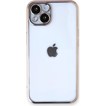 Apple Uyumlu - iPhone 13 Kılıf Razer Lensli Silikon - Gold