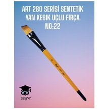 N0:22 Art 280 Serisi Sentetik Yan Kesık Uçlu Fırça