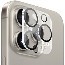 Nettech iPhone Uyumlu 15 Pro  Şeffaf Çerçeveli Seri Kamera