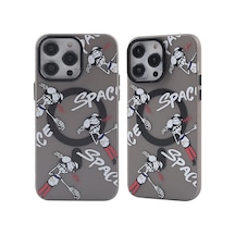 Newface - 433 - Apple İphone Uyumlu 13 Pro Kılıf Apollo Magneticsafe Desenli Kapak - Apollo Siyah - Aconcept - - 3