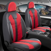 Honda Civic Lüx Deri Detaylı Oto Koltuk Kılıfı Ön Arka Takım Vista Kırmızı