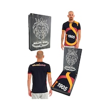 Galatasaray Unisex Siyah Arma T-shirt Kutulu 001