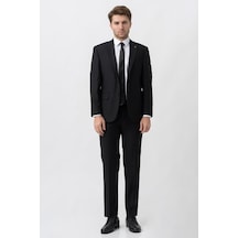 White Stone Manizales T2036 Regular Fit 4 Drop Takım Elbise Siyah-siyah Siyah