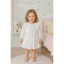 Kız Çocuk, Beyaz Dantel Abiye Elbise, Konsept Doğum Günü, Düğün, Bayramlık, Parti Elbisesi Beyaz