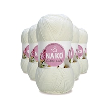 5 Adet Cotton Lüks Yelek Tunik Kazak Bluz Hırka İpi Yünü Süt Beyaz 97570
