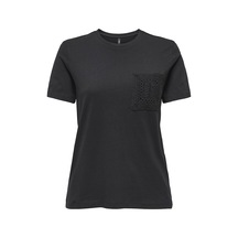 Only Onlenja Lıfe Siyah Kadın T-shirt 15369258 Siyah