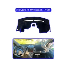Chevrolet Aveo 2011+ T300torpido Koruma Halısı Mavi Kenar