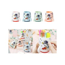 Ganzhoushop Kalem Vazo Kalemlik Makyaj Fırçası Tutucu Kırtasiye Masa Plastik Düzenleyici Pembe