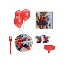16 Kişilik Örümcek Adam Konsepti Doğum Günü Ürünleri Spiderman