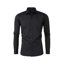 Erkek Slim Fitt Uzun Kol Likralı Gömlek 2390 Bgl-st04744 Siyah Erkek Slim Fitt Uzun Kol Likralı Gömlek 2390 Bgl-st04744 Siyah