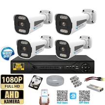 4 Kameralı-gece Renkli 5mp Lensli 1080p Fullhd Kamera Seti -tak Ç