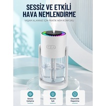 Hava Nemlendirici Led Işıklı Sessiz Çalışan Otomatik Kapanmalı Masaüstü Nemlendirme Cihazı - Lisinya